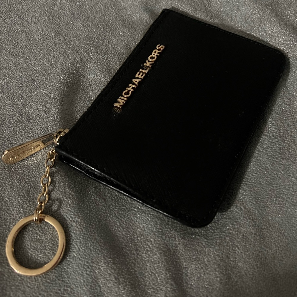 Michael Kors Jet Set (small) top zip coin pouch and ID holder